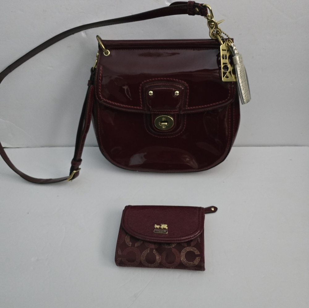 Mini Coach Willis BURGUNDY W/ Wallet